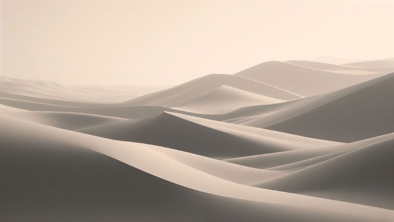 Monochromatic desert landscape minimalist desktop wallpaper