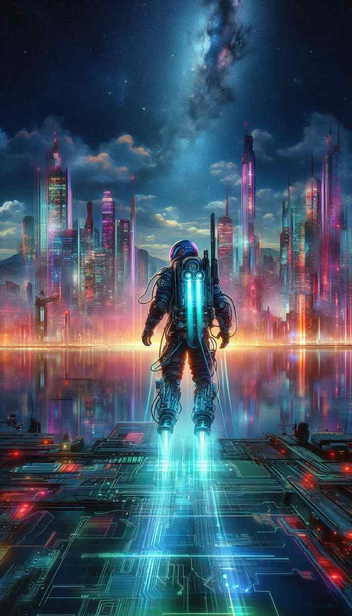 Cyberpunk robot 4k Wallpaper