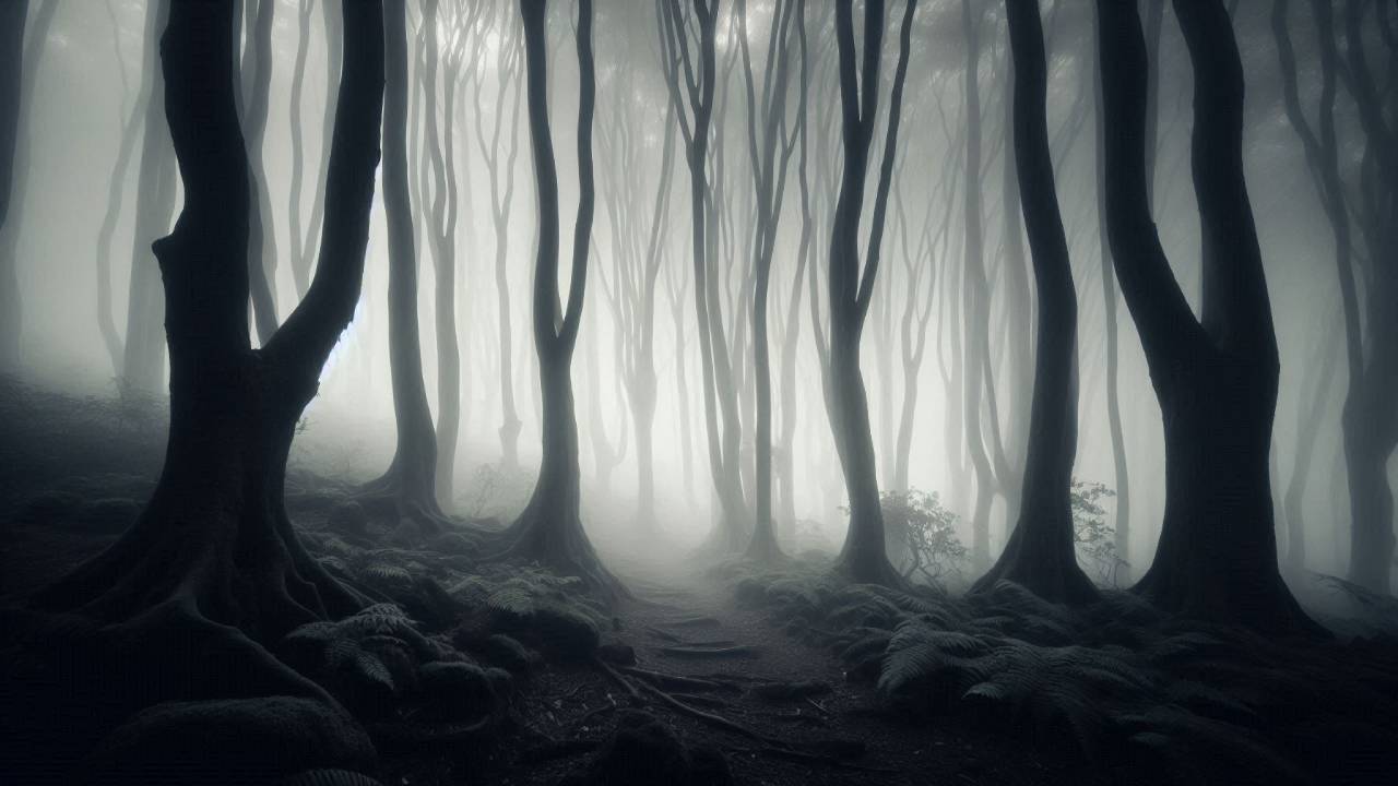 Full HD Dark Forest wallpaper