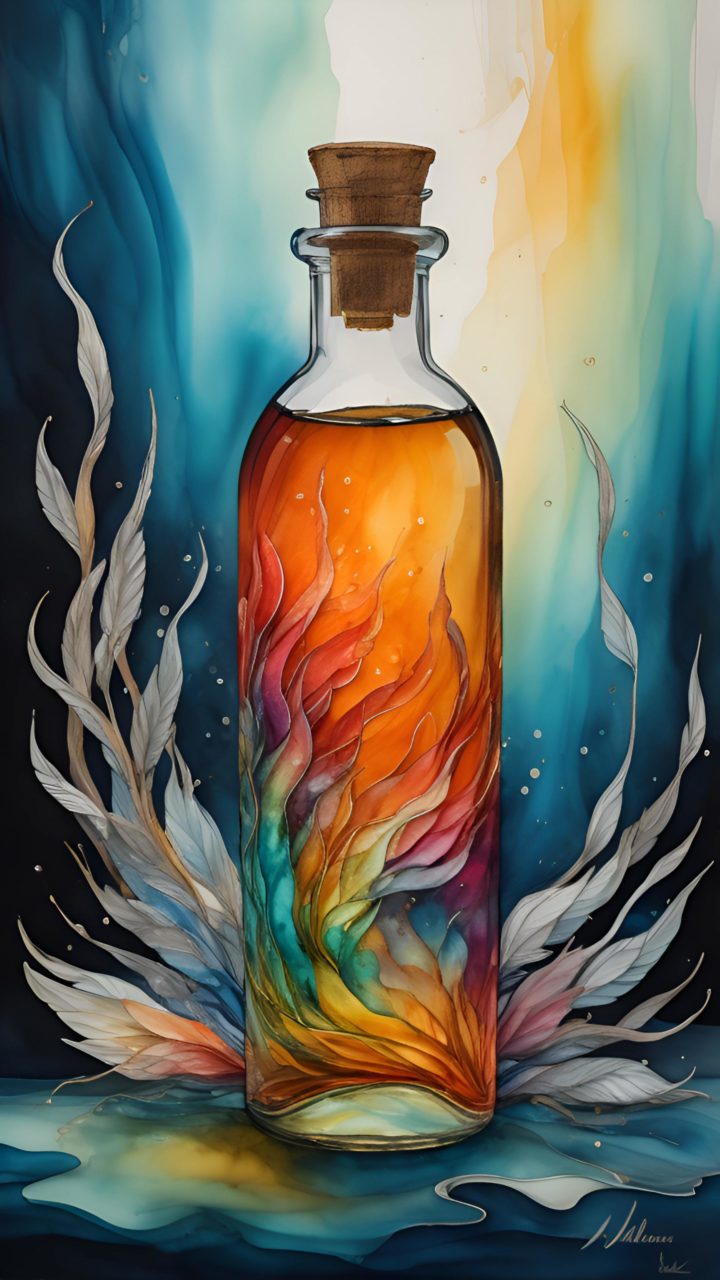 Mysterious colourful glass painting HD wallpaper