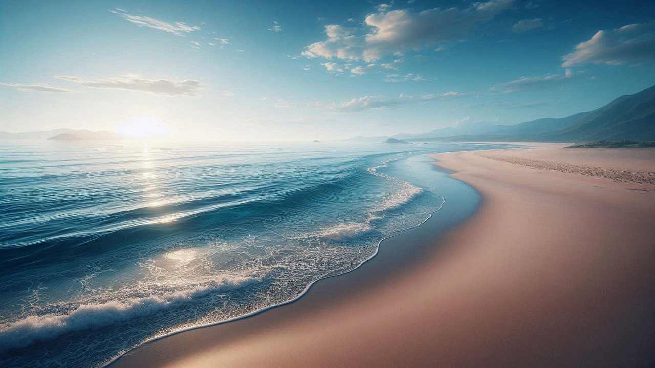 Empty beach HD background