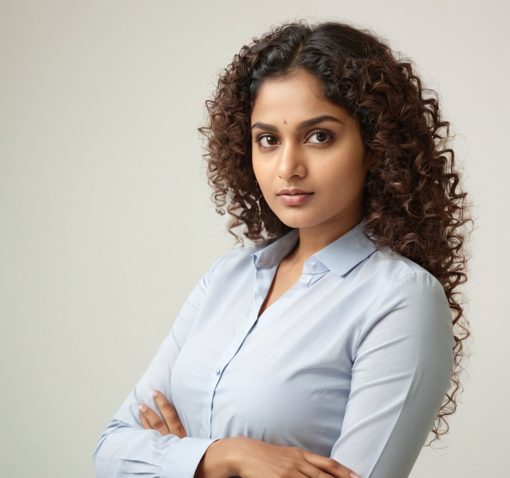 Corporate Woman Pictures with curly hair