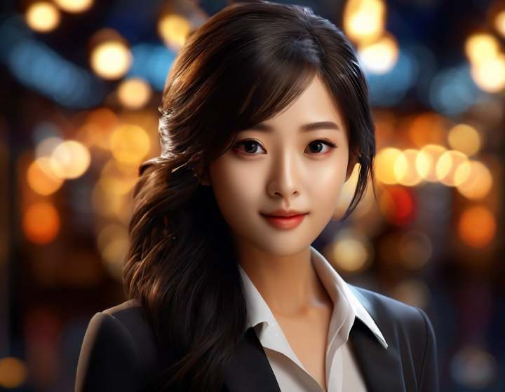 young asian business girl