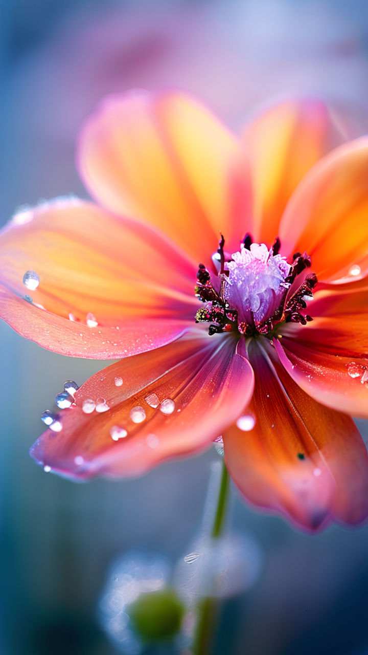 Macro lens photo of a flower petals