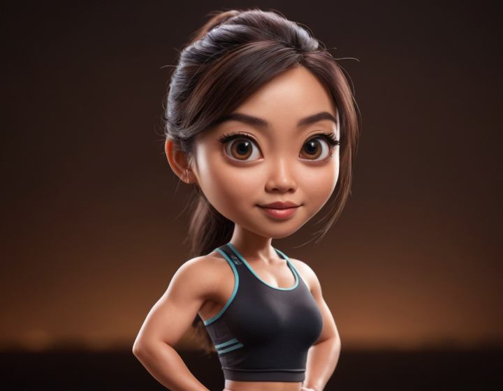 Asian female fitness expert portrait