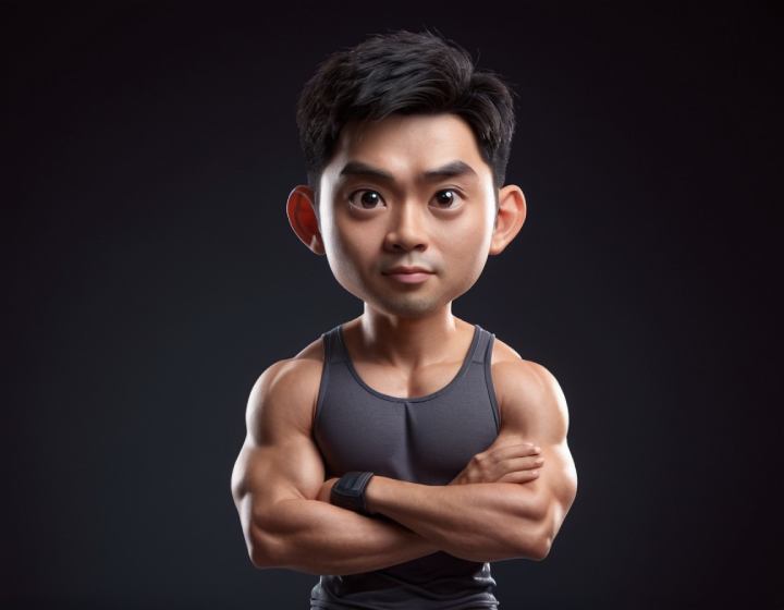 Asian male health coach headshot