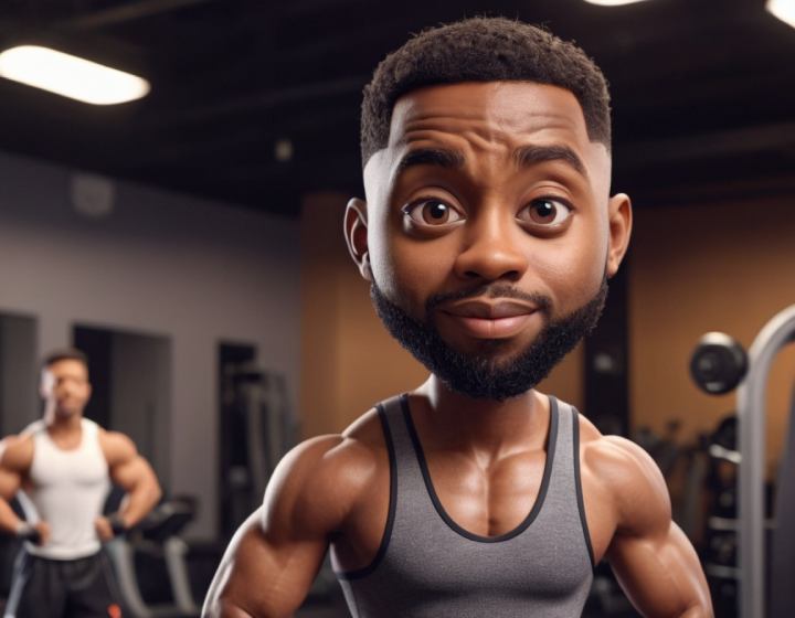 Black male fitness coach headshot