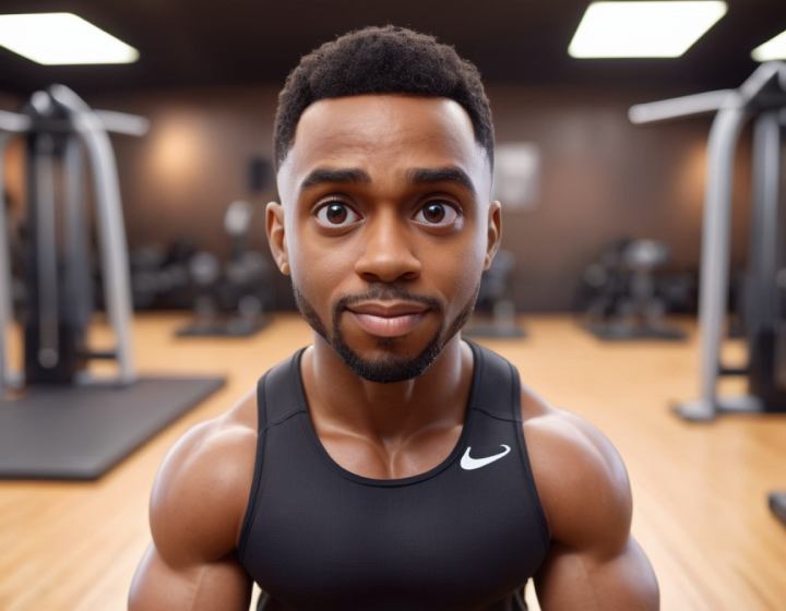 Black male fitness expert portrait