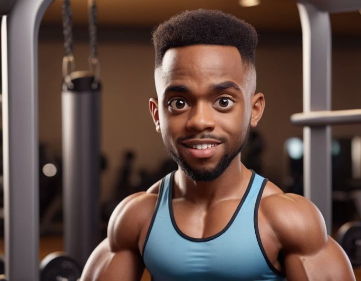 Black male gym trainer profile picture