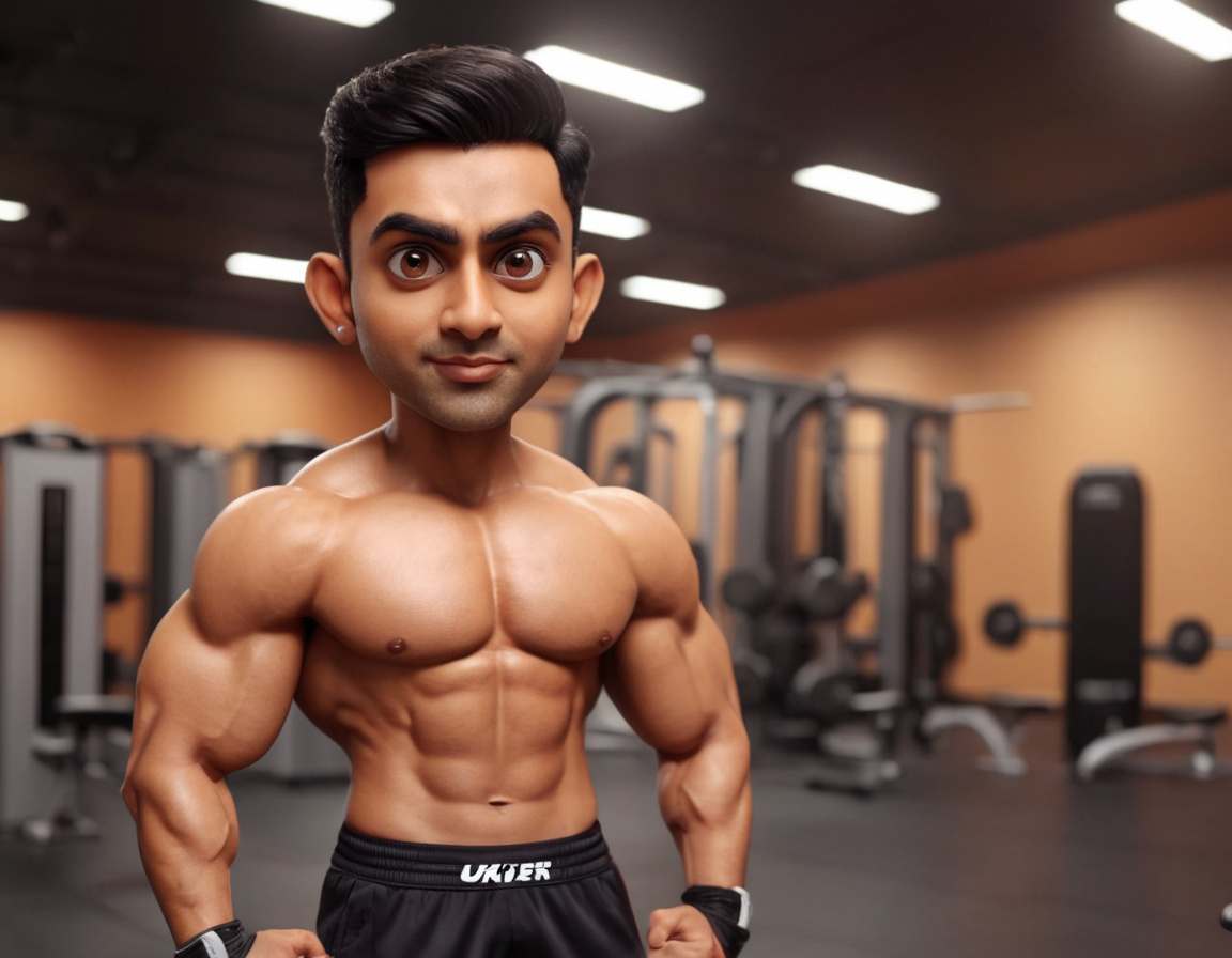 3D caricature fitness trainer