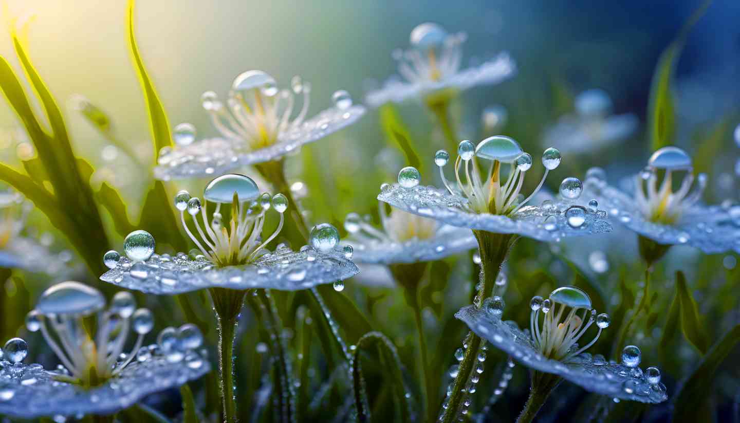 Close-up flower dew wallpaper HD