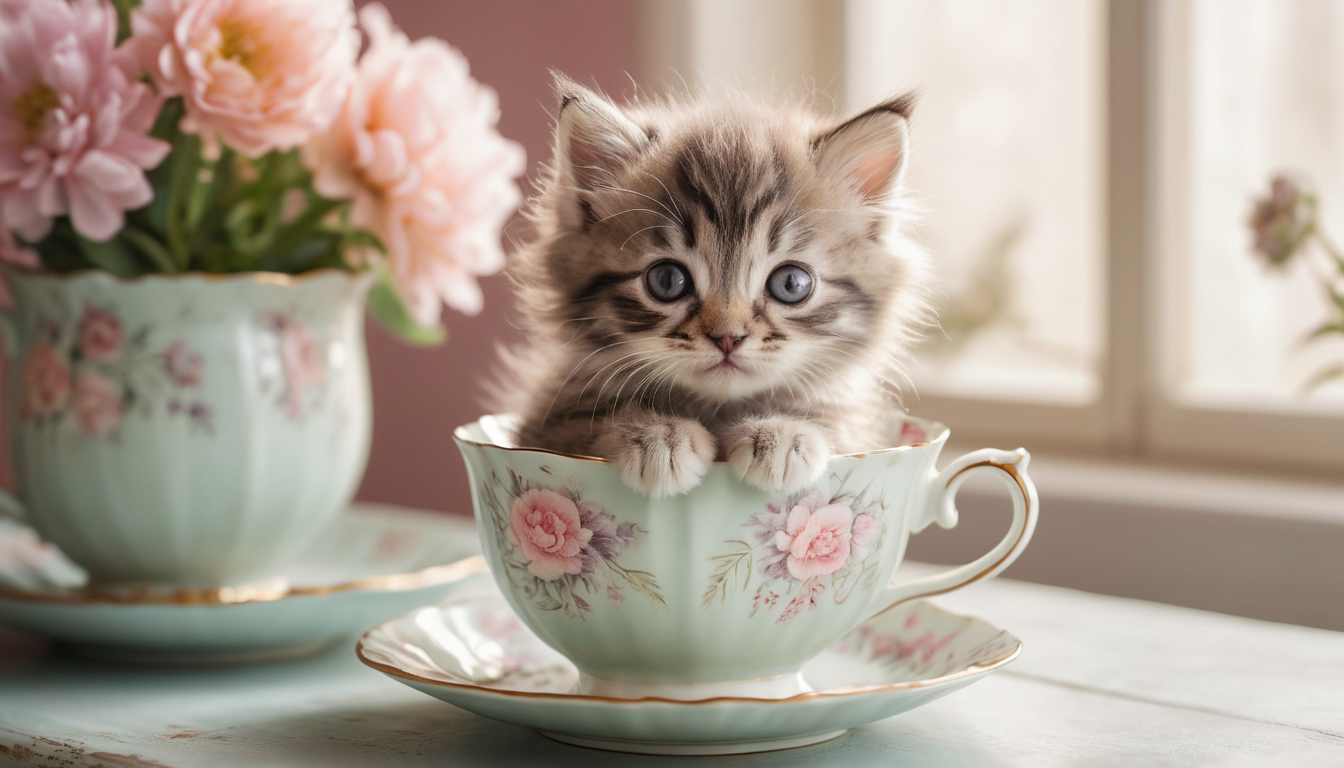 Adorable cat wallpaper