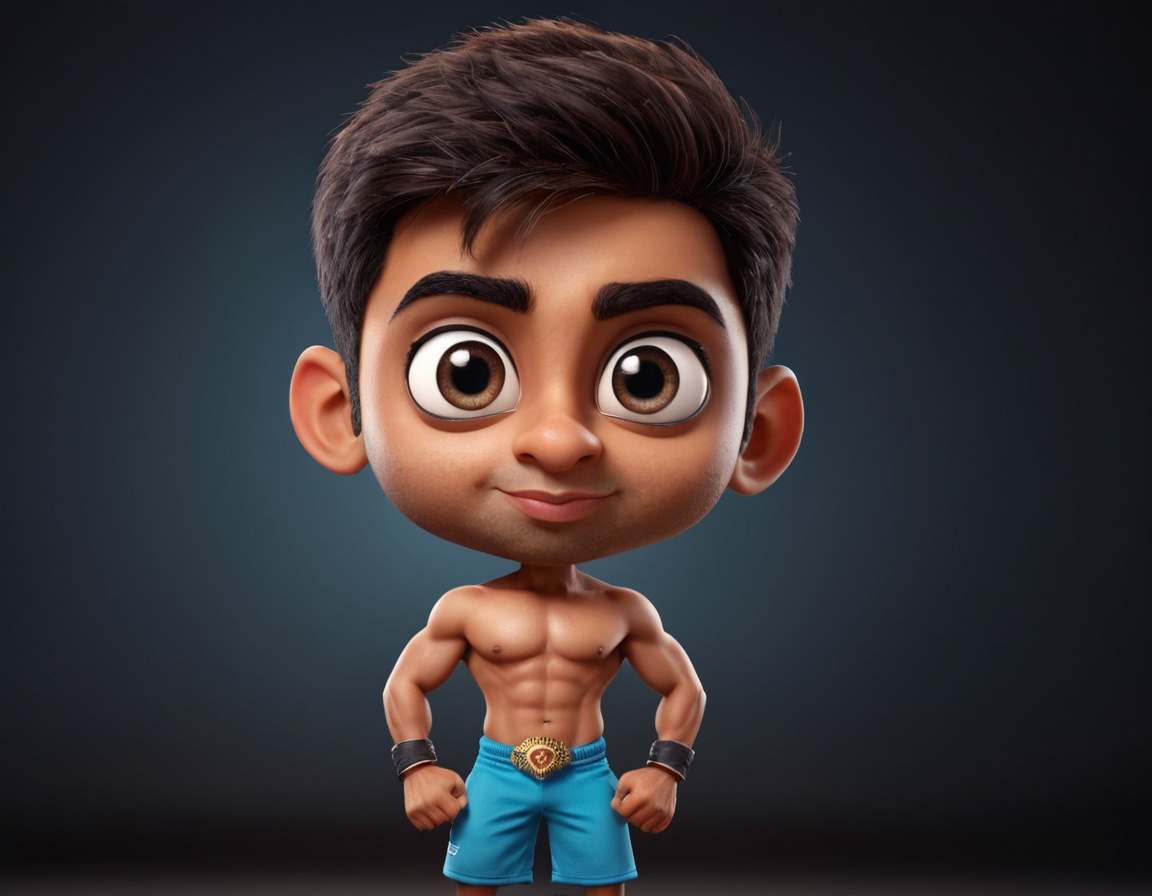 Random 3d caricature profile image