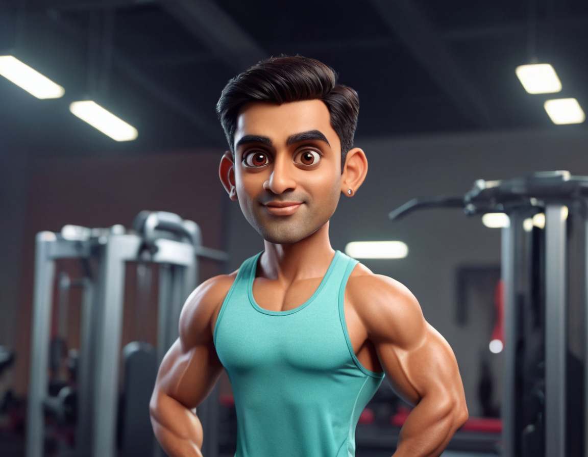 Random Indian male fitness trainer profile pic