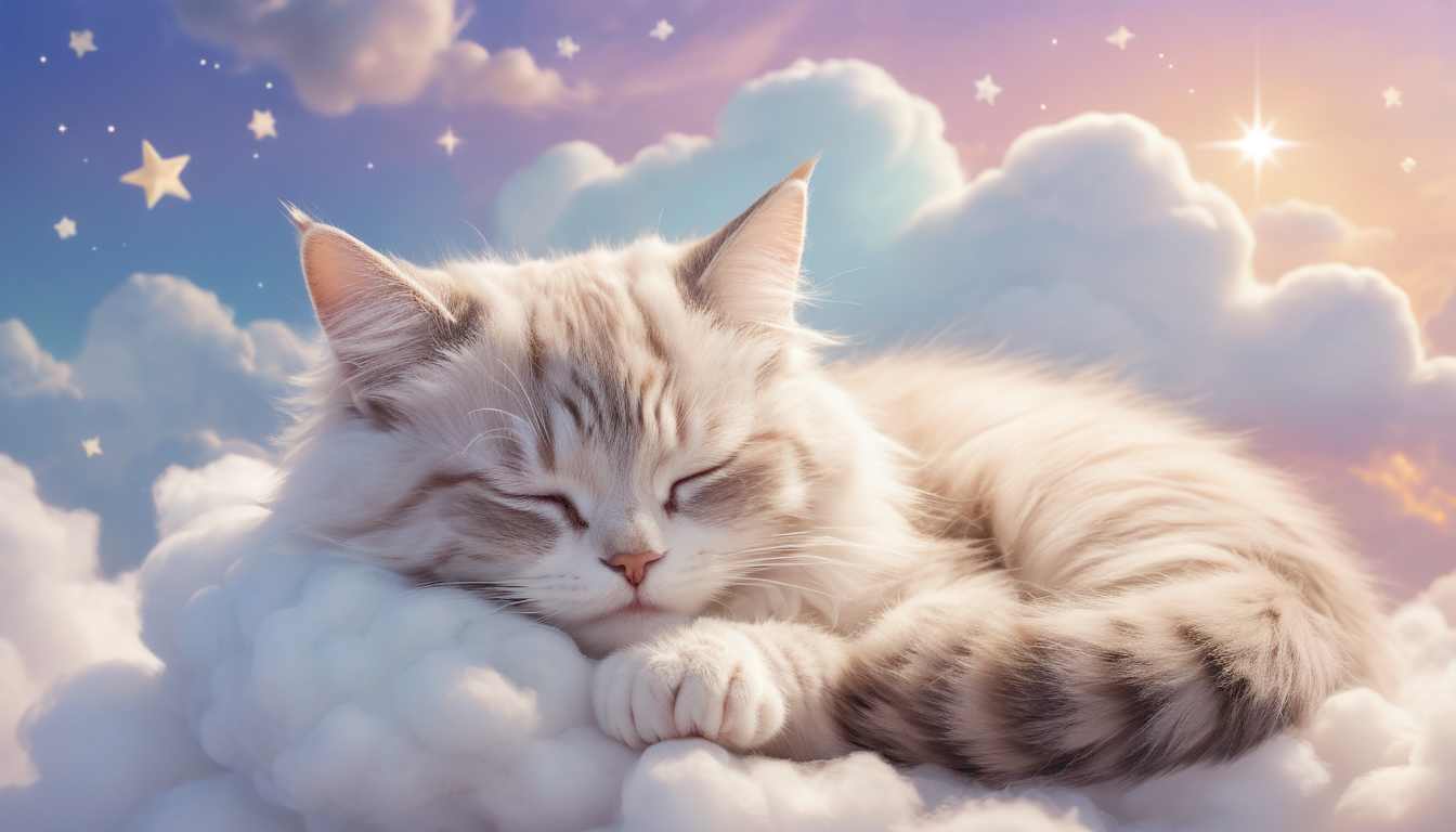 Sleeping Cat on a Cloud