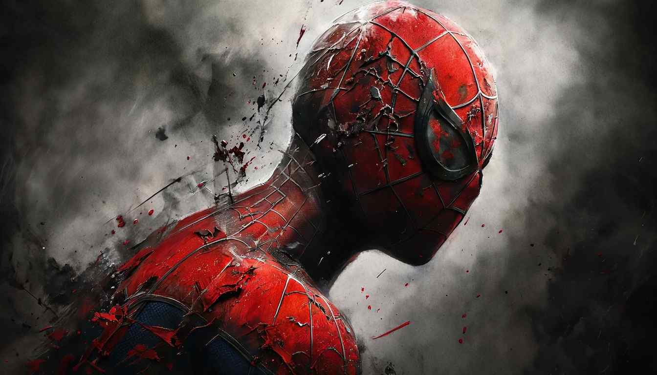 Spider Man Battle Damaged Background – HD Marvel Artwork