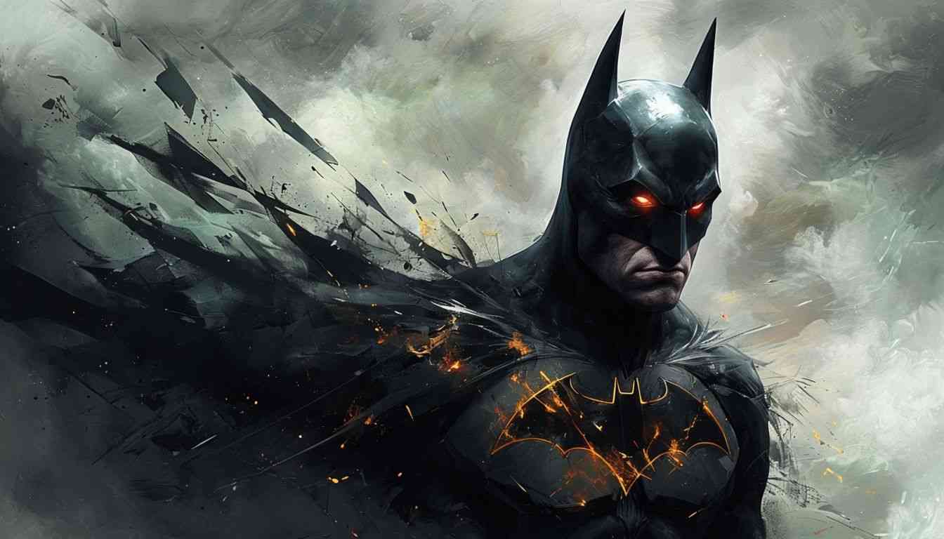 Dark Fantasy Batman - Glowing Red Eyes Digital Artwork