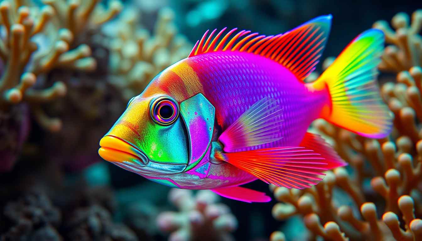 Vibrant Tropical Fish in a Coral Reef | Colorful Underwater Wallpaper